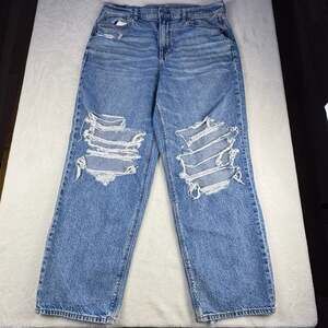 American Eagle Outfitters high rise baggy straight  jeans size 16 short